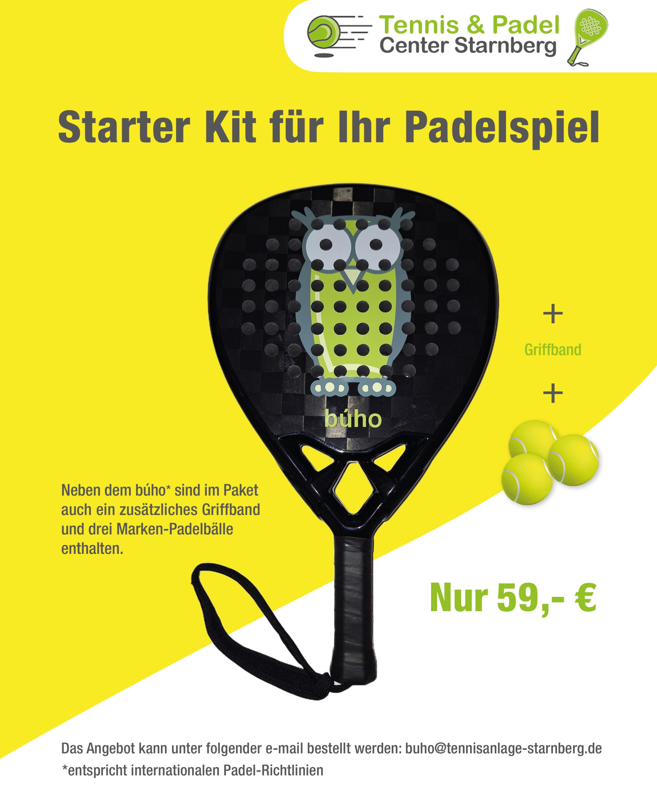 Starter Kit für Ihr Padel Spiel